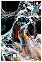 Abstract Dark Liquids -  Tile Mural