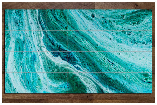 Abstract Ocean Bubbles -  Tile Mural