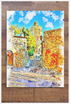 Architecture Watercolor Painting 01 -  Tile Mural