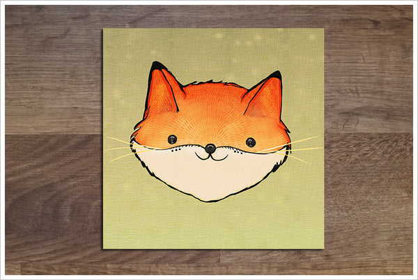 Baby Fox Drawing -  Accent Tile