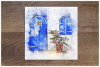 Blue Door Watercolor -  Accent Tile