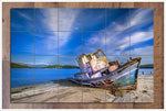 Beached Boat -  Tile Mural