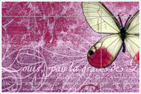 Pink Butterfly Collage -  Tile Mural