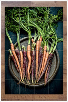 Colorful Carrots on Round Tray -  Tile Mural