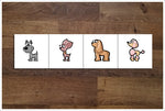 Cartoon Dogs 8 Designs -  Accent Tile