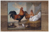 Farm Chickens Painting -  Tile Mural
