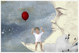 Little Boy on the Moon -  Tile Mural