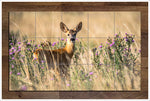 Deer in the Flowers -  Tile Mural