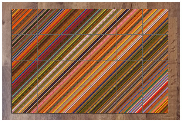 Diagonal Lines Abstract 01 -  Tile Mural