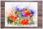 Flowers Watercolor Painting v1 -  Tile Mural