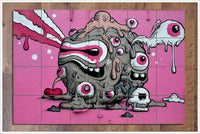 Graffiti Pink Eye -  Tile Mural