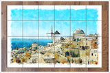 Greece Landscape Painting -  Tile Mural