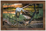 Grey Heron Crane -  Tile Mural