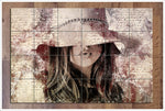 Girl With Hat Collage -  Tile Mural