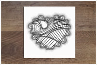 Heart Pencil Sketch -  Accent Tile