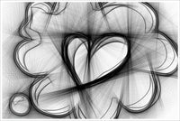 Heart Thoughts Pencil Sketch -  Accent Tile