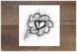 Heart Thoughts Pencil Sketch -  Accent Tile