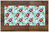 Hibiscus Flower Pattern -  Tile Border