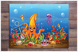 Cartoon Underwater Octopus Sea Life -  Tile Mural