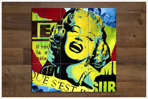 Marilyn Monroe Pop Art -  Tile Mural