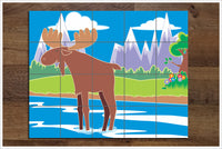 Fun Moose Print -  Tile Mural