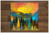 Mountain Sunset Painting -  Tile Mural