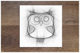 Pencil Sketch Owls 6 Designs -  Tile Border