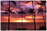 Palm Tree Sunset -  Tile Mural