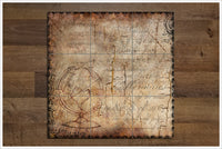 Globe on Parchment Paper -  Tile Mural