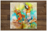 Macaw Parrots Painting -  Tile Mural