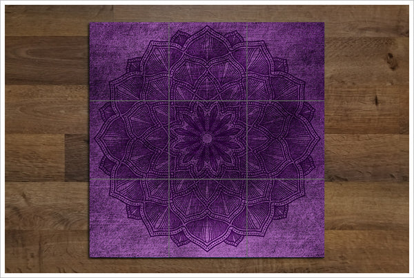 Purple Flower Graphic -  Tile Mural