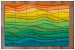 Abstract Rainbow Graphic -  Tile Mural