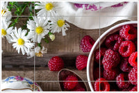 Raspberries & Daisies -  Tile Mural