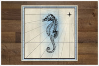 Seahorse Graphic -  Tile Mural