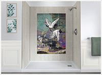 Heron Crane Graphic -  Tile Mural