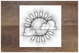 Sun & Clouds Pencil Sketch -  Accent Tile