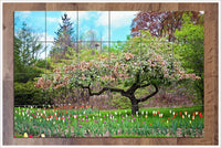 Trees and Tulips -  Tile Mural