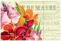Vintage Flower Collage 05 -  Tile Mural