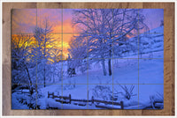 Winter Sunrise -  Tile Mural