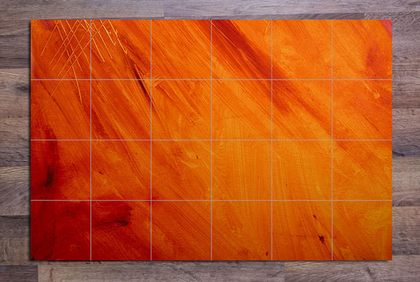 Orange Abstract Painting -  Tile Mural