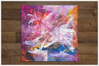 Pink & Blue Abstract Painting -  Tile Mural