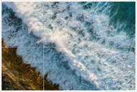 Aerial Ocean Shore Break -  Tile Mural