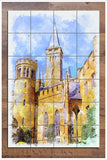 Cathedral Watercolor -  Tile Mural