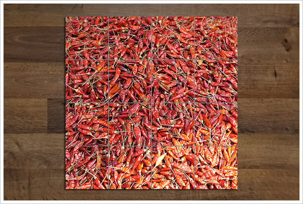 Chili Peppers Background -  Tile Mural