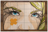 Graphic Womans Face -  Tile Mural