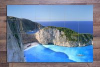 Greece Shipwreck -  Tile Mural