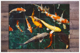 Koi Fish Pond -  Tile Mural