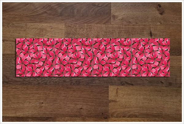 Red Hibiscus Flower Graphic -  Accent Border