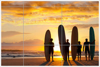 Sunset Local Surfers -  Tile Mural