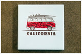 California VW Bus -  Tile Accent